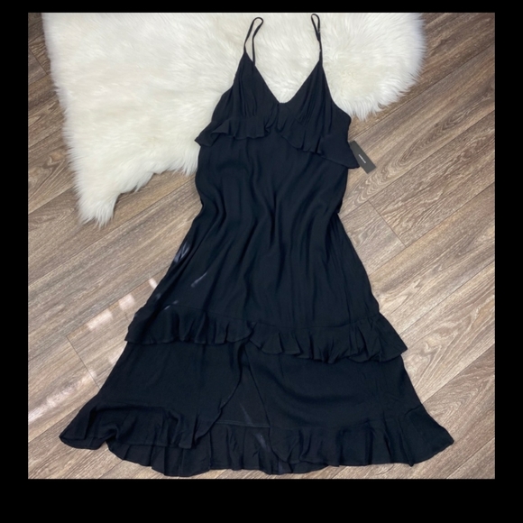 Black Ruffle Dress - Picture 2 of 3